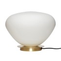 hubsch lampe de table classique chic laiton verre blanc 990910