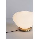 hubsch lampe de table classique chic laiton verre blanc 990910