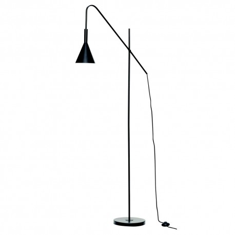 hubsch lampadaire design epure metal fin noir 990928 - Kdesign