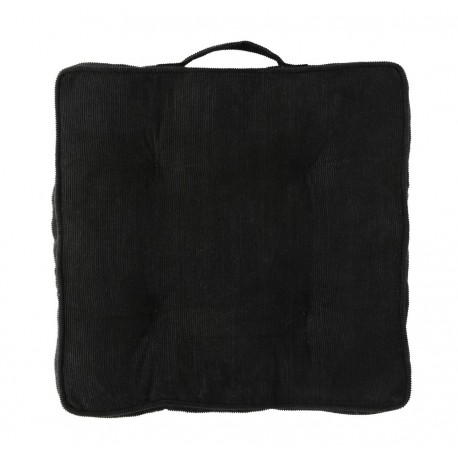 madam stoltz galette de chaise velours cotele noir JMS18-27