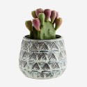 madam stoltz cache pot deco gres motifs geometriques HY15490A-19