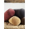 madam stoltz housse de traversin velours marron 18CUC050C