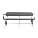 house doctor classico banquette avec dossier metal velours cotele gris bf0509