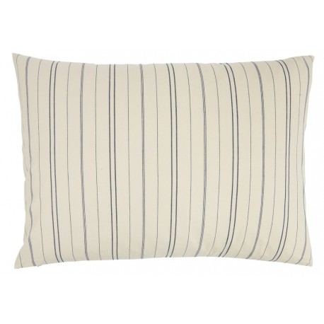 Grande housse de coussin rectangulaire blanc bleu rayures IB Laursen