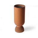 hk living vase droit style grec orange brique ceramique ACE6884