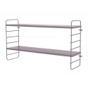 bloomingville north etagere murale rose bois metal 12402857