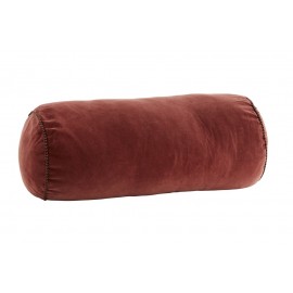 madam stoltz coussin traversin velours rouge 18CUC050RW