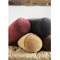 madam stoltz coussin traversin velours rouge 18CUC050RW