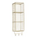 madam stoltz etagere murale verticale fil de fer laiton 3 compartiments