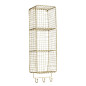 madam stoltz etagere murale verticale fil de fer laiton 3 compartiments
