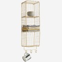 madam stoltz etagere murale verticale fil de fer laiton 3 compartiments