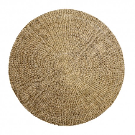 bloomingville tapis rond naturel 200 cm en jonc de mer 117003