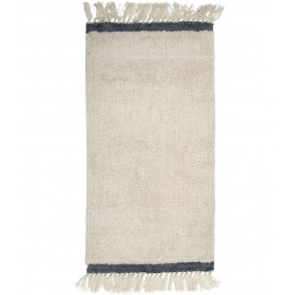 Tapis descente de lit blanc gris laine Bloomingville Nature