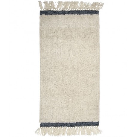 bloomingville tapis descente de lit blanc gris laine 32706858