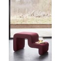 hubsch pouf forme design rouge bordeaux 100905