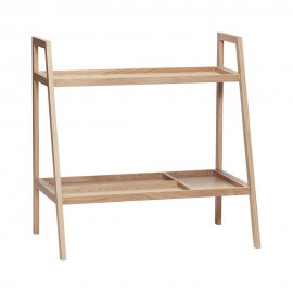 Étagère scandinave à poser 2 niveaux bois clair Hübsch