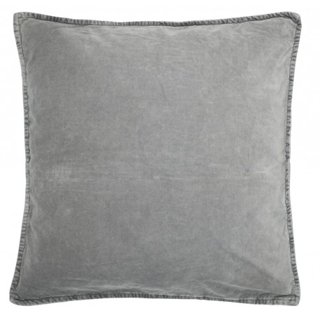 ib laursen housse de coussin carree velours gris souris 6230-58