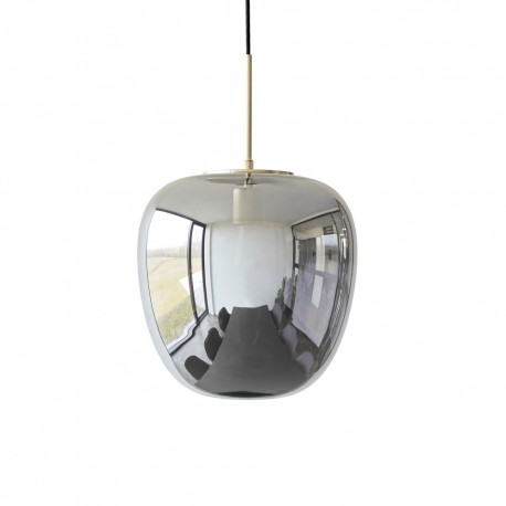 suspension design scandinave verre fume laiton hubsch