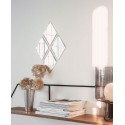 Set de 4 miroirs losanges House Doctor Diamond transparent