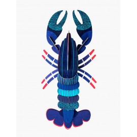 decoration murale homard bleu studio roof blue lobster ttm85