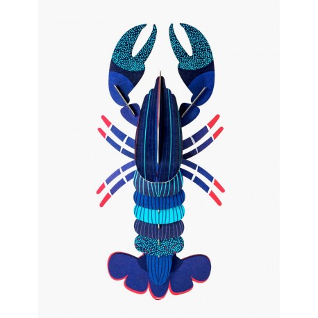 decoration murale homard bleu studio roof blue lobster ttm85