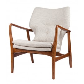 Fauteuil design scandinave Pols Potten Peggy écru