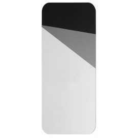 nordal miroir mural rectangulaire motif design geometrique gris noir8893
