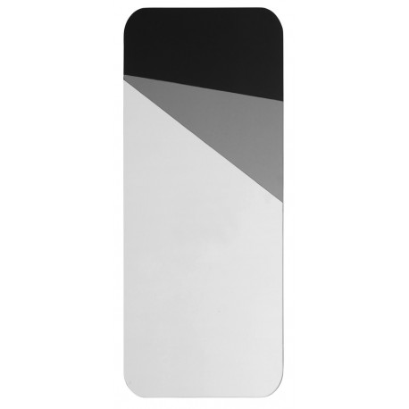 nordal miroir mural rectangulaire motif design geometrique gris noir8893