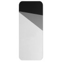 nordal miroir mural rectangulaire motif design geometrique gris noir8893