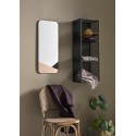 nordal miroir mural decoratif motif geometrique rose noir 8892