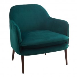 Fauteuil confortable velours Pols Potten Charmy vert