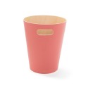 umbra woodrow corbeille a papier en bois rose corail 082780-180