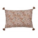 coussin rectangulaire fleuri rose marron bungallow denmark komati