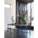 Banc design métal bois Hübsch noir