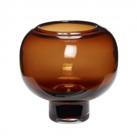 Schicke runde Vase Hübsch aus braunem Glas