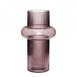 hubsch vase droit design verre rose 660903