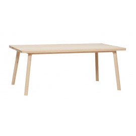 hubsch table basse rectangulaire scandinave chene clair 880301