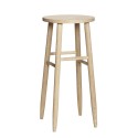 Tabouret de bar rond style scandinave bois Hübsch