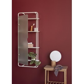 hubsch etagere vitree salle de bains metal blanc verre 020905