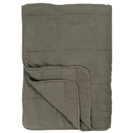 ib laursen couvre lit matelasse coton gris taupe 6208-45