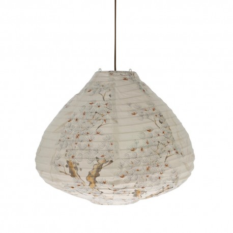 lampion suspension tissu coton imprime arbre cerisier vlk2009