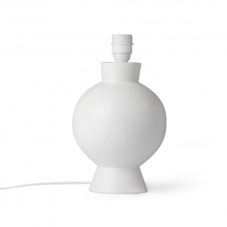 pied de lampe elegant rond gres blanc hk living vol5050