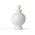 Pied de lampe élégant rond grès blanc HK Lliving M