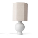 Pied de lampe élégant rond grès blanc HK Lliving M