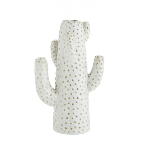 vase cactus gres blanc madam stoltz HY12812-21W