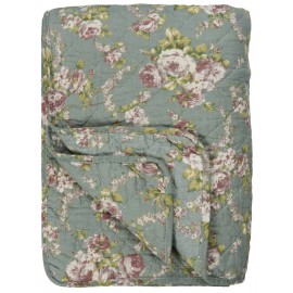 Plaid matelassé coton fleuri IB Laursen