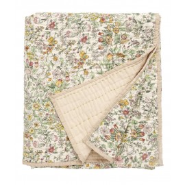 boutis couvre lit fleuri coton pique nordal 140 x 210 cm