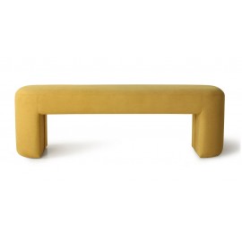 Banc design velours HK Living Lobby jaune