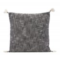 house doctor tassi housse de coussin carre noir pompons ab1024