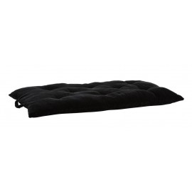 Matelas de banc velours Madam Stoltz noir